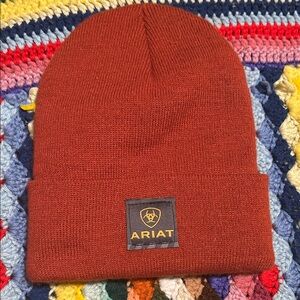 Ariat Rust Red Fold-Over Knit Beanie